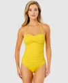 Anne Cole Twist-front Ruched One-piece Swimsuit