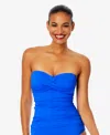 Anne Cole Twist-front Ruched Tankini Top