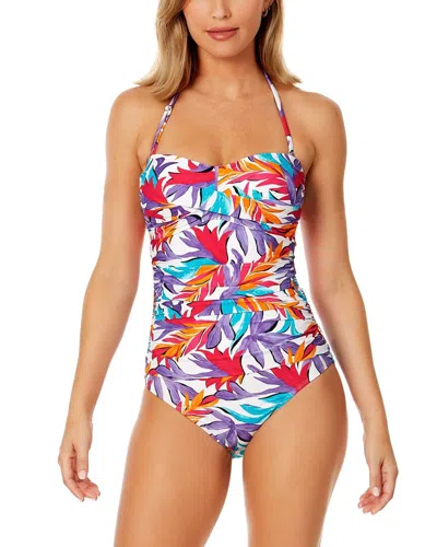 ANNE COLE ANNE COLE TWIST FRONT SHIRRED BANDEAU ONE-PIECE
