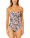 Anne Cole Twist Front Bandeau Two-piece Swimsuit