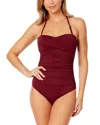 Anne Cole Twist Front Strapless One-piece