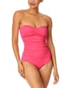 Anne Cole Twist Front Strapless One-piece