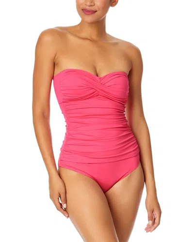 Anne Cole Twist Front Strapless One-piece