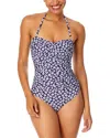 Anne Cole Twist Front Strapless One-piece