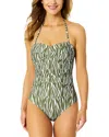 Anne Cole Twist Front Strapless One-piece In Multi
