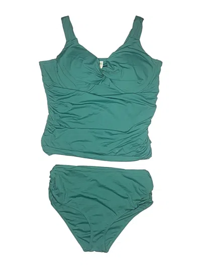 Pre-owned Anne Cole Two Piece Swimsuit In Teal