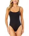 Anne Cole Vintage Lingerie Maillot In Black