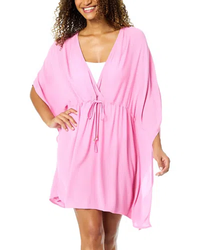 Anne Cole V-neck Kimono In Pink