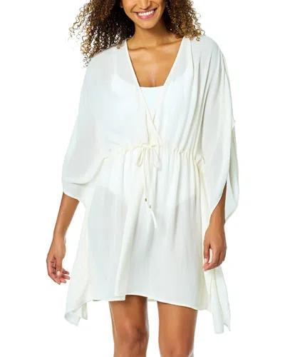 Anne Cole V-neck Kimono In White