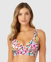 Anne Cole Womens Abstract Dot Shirred Bikini Top Bottoms In Multi