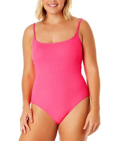 Anne Cole Women's Classic One-piece Swimsuit In Pink Punch