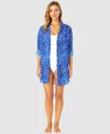 Anne Cole Women's Denim Dot Shirt Swim Cover-up