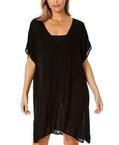 Anne Cole Women's Easy Cover-up Tunic In Black