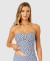 Anne Cole Women's Neo Geo Twist-front Bandeau Tankini Top