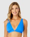 Anne Cole Women's Solid Ring Plunge Bikini Top