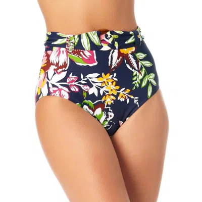 ANNE COLE WOMENS HIGH-WAIST FLORAL SWIM BOTTOM SEPARATES