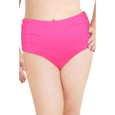 Anne Cole Womens Shirred Bikini Swim Bottom Separates In Pink