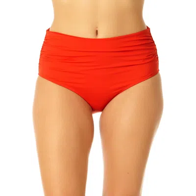 Anne Cole Womens Shirred Bikini Swim Bottom Separates In White