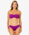Anne Cole Live In Color Twist Bandeau Bikini Top In Black