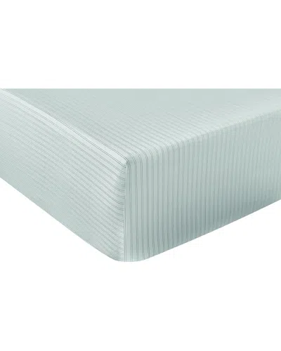 Anne De Solene Anne De Solène 300 Thread Count Journey Gris Fitted Sheet In Blue