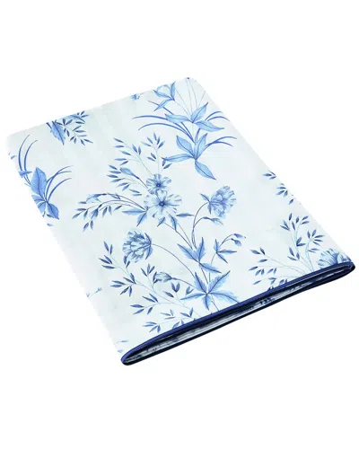 Anne De Solene Anne De Solène 300 Thread Count La Suite Flat Sheet In Blue