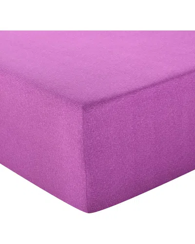 Anne De Solene Anne De Solène 300 Thread Count Patio Fitted Sheet In Purple