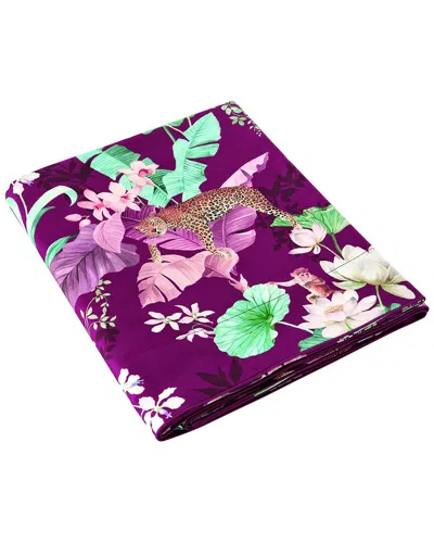 Anne De Solene Anne De Solène 300 Thread Count Patio Flat Sheet In Purple