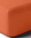 Anne De Solene Vexin 200 Thread-count Queen Fitted Sheet In Orange