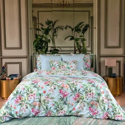 Anne De Solene Conte Printed Coverlet In Blue,green,pink