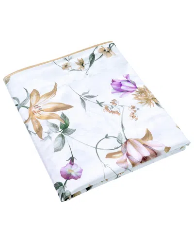 Anne De Solene Anne De Solène Cotton Percale 200 Thread Count Perle Lune Flat Sheet In Multi