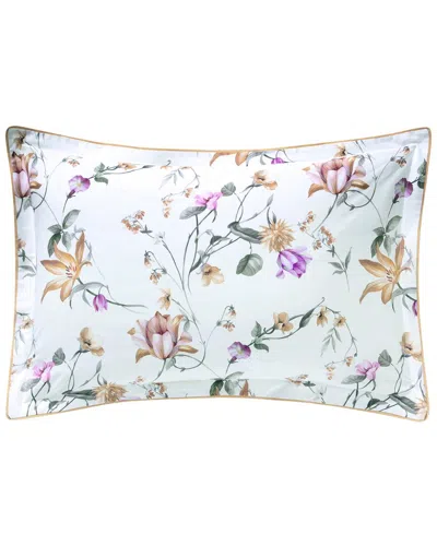 Anne De Solene Anne De Solène Cotton Percale 200 Thread Count Perle Lune Boudoir Sham In White