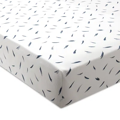 Anne De Solene Face A Face Flat Sheet, King In Blue