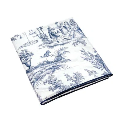 Anne De Solene Galante Flat Sheet In Blue