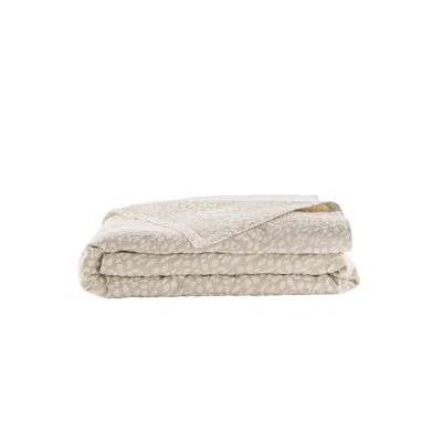 Anne De Solene Imaginaire Jacquard Woven Coverlet In Greige