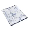 Anne De Solene Malacca Flat Sheet, Queen In Blue On White
