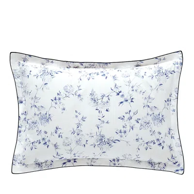 Anne De Solene Malacca King Sham In Blue On White
