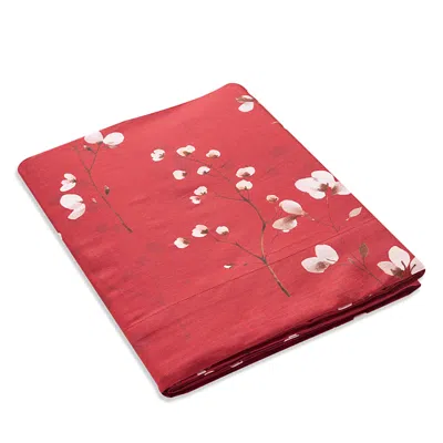 Anne De Solene Minimaliste Flat Sheet, King In Red