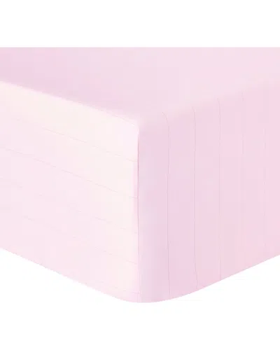 Anne De Solene Anne De Solène Nature Organic Percale Fitted Sheet In Pink