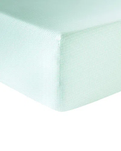 Anne De Solene Organic Cotton Percale 200 Thread Count Enchantment Fitted Sheet In Green