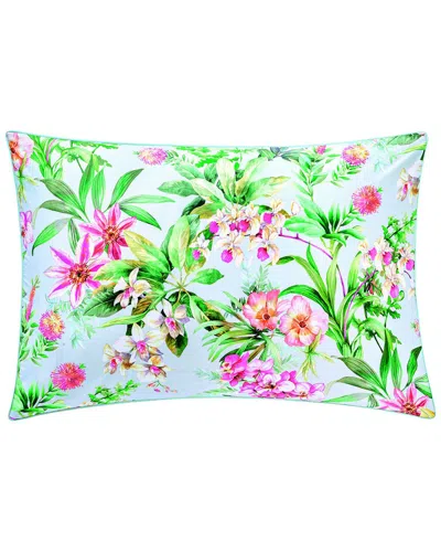 Anne De Solene Anne De Solène Organic Cotton Sateen 300 Thread Count Conte Boudoir Sham In Green