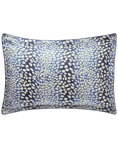 Anne De Solene Anne De Solène Organic Cotton Sateen 300 Thread Count Imaginaire Boudoir Sham In Blue