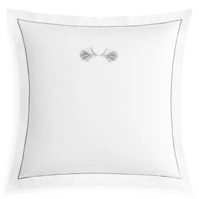 Anne De Solene Plume Embroidered Euro Sham In White