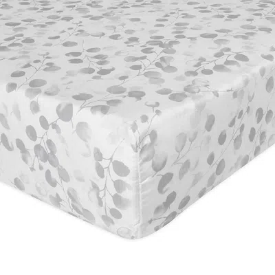 Anne De Solene Rosee Gris Cotton Fitted Sheet, King In White