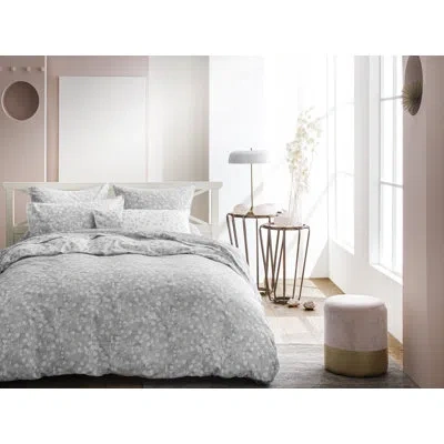 Anne De Solene Rosée Gris Reversible Modern & Contemporary Duvet Cover In Gray,ivory