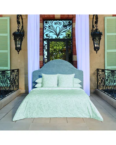 Anne De Solene Rosee Sauge 300 Thread Count Sateen Duvet Cover In Green