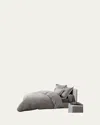 Anne De Solene Vexin 200 Thread-count Duvet Cover In Gray
