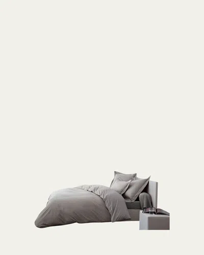 Anne De Solene Vexin 200 Thread-count Duvet Cover In Gray