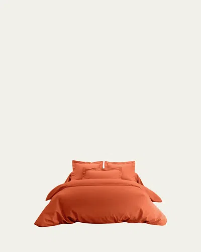 Anne De Solene Vexin 200 Thread-count Duvet Cover In Orange
