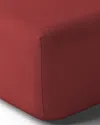 Anne De Solene Vexin 200 Thread-count Queen Fitted Sheet In Bourgogne