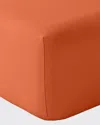 Anne De Solene Vexin 200 Thread-count Fitted Sheet In Orange